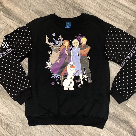 ⚡️🚦FROZEN Disney light-up Ugly Christmas Sweater NWOT - Picture 1 of 9
